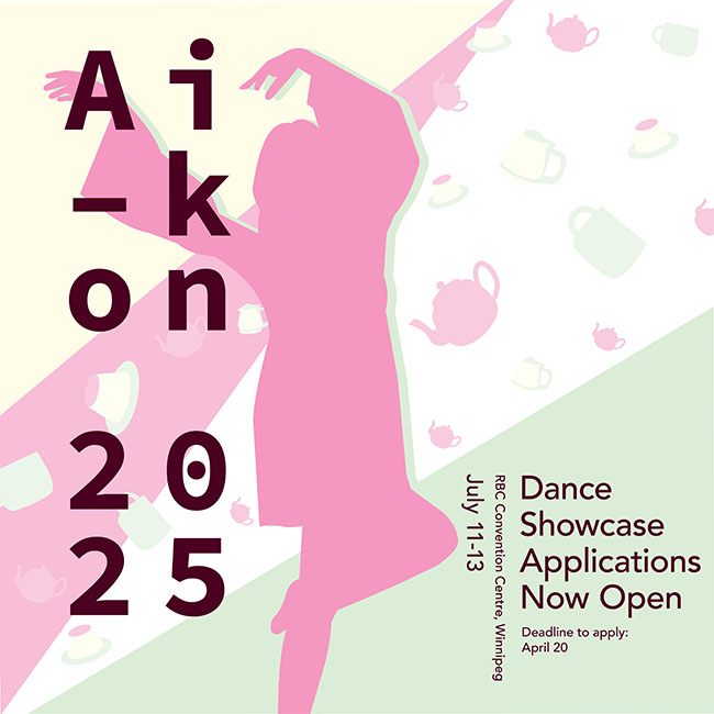 Pink Instagram post with a silhouette of a girl dancing.