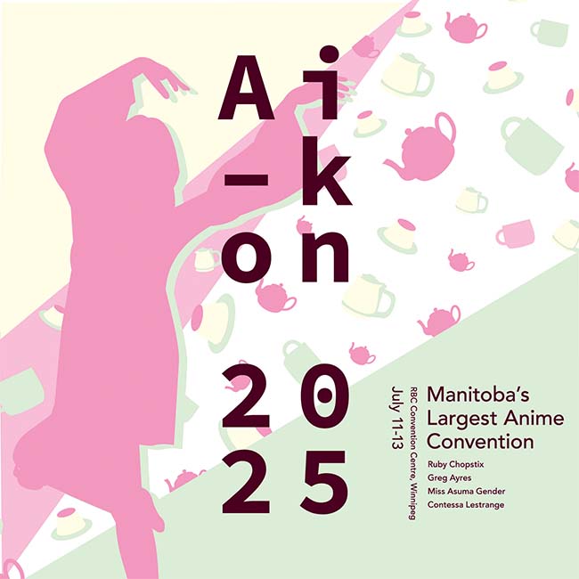 Pink Poster with a silhouette of a girl dancing.
