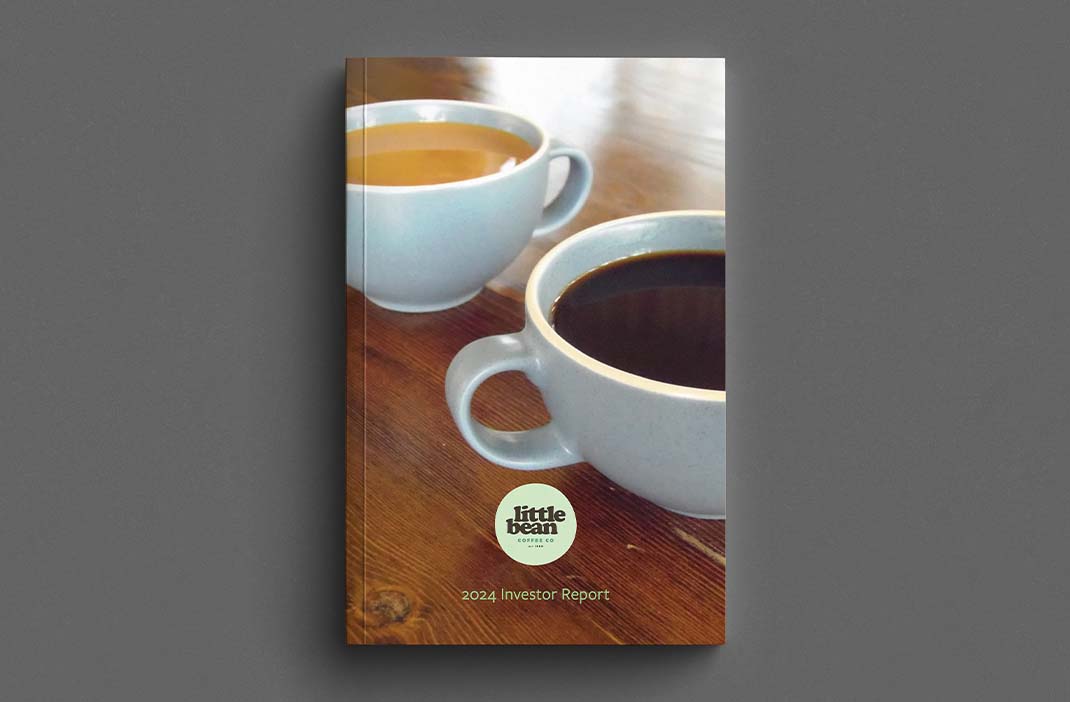 Book cover with coffee cups on it.